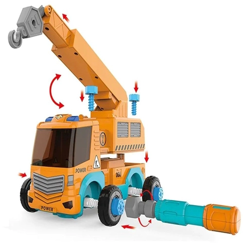 Детска играчка за сглобяване Assembly City Камион с кран, R/C  - 3