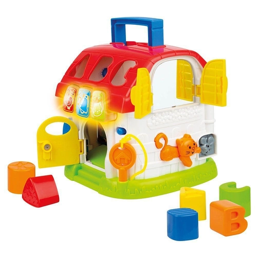 Бебешка образователна играчка Активен център къща сортер  - 3
