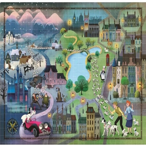 Детски пъзел Disney Story Maps 101 Dalmatians 1000ч.  | PAT324