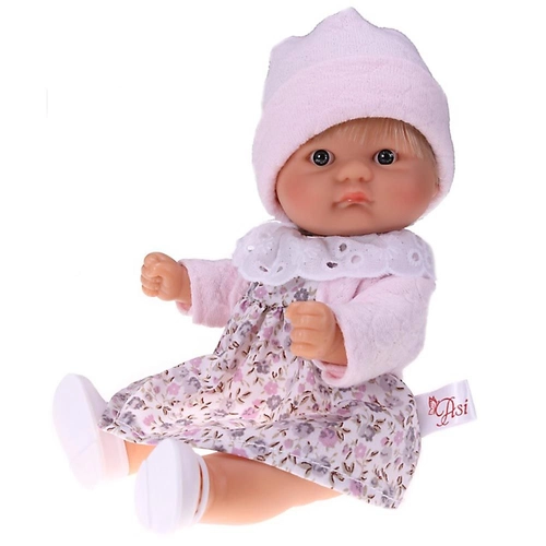 Детска кукла-бебе Bomboncin Чикита с розовa жилетка и рокля на цветя | PAT426