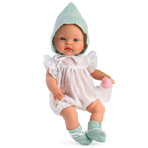 Детска кукла бебе Алекс с бяло боди с бродерии | PAT431