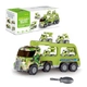 Детска играчка Мily, военен камион с колички, зелен  - 4