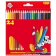 Комплект 24 броя детски цветни моливи 