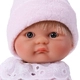 Детска кукла-бебе Bomboncin Чикита с розовa жилетка и рокля на цветя  - 4