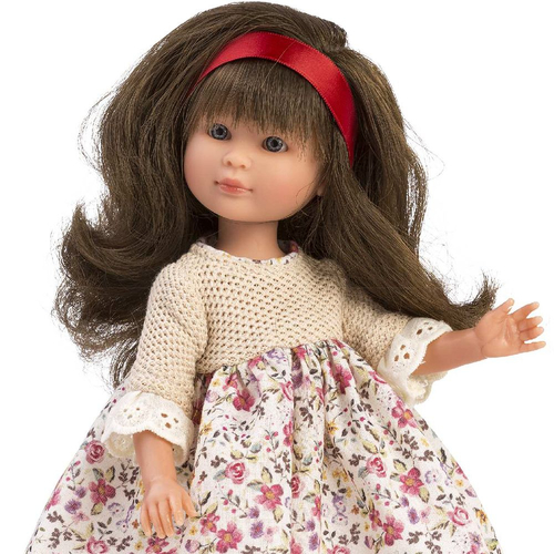 Детска кукла Силия с рокля на цветя 30 см | PAT438