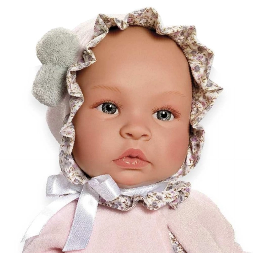 Детска кукла-бебе Лея с рокля на цветя | PAT445