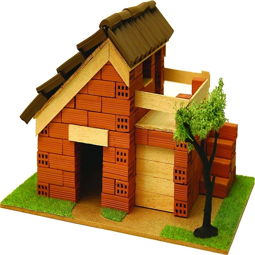 Детски сглобяем модел Къща с истински тухли Комплект за начинаещи 6 