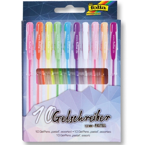 Комплект детски гел химикалки пастелни цветове 10 бр | PAT498