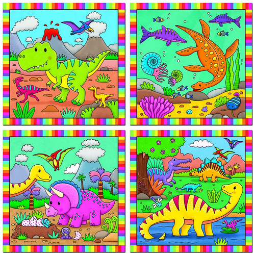 Бебешка книжка за рисуване с вода Динозаври | PAT510