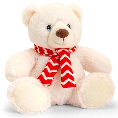 Детска екологична играчка Полярна мечка с шалче 25 см | PAT547