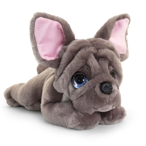 Детска играчка Плюшено легнало куче Френски булдог 32 см | PAT584