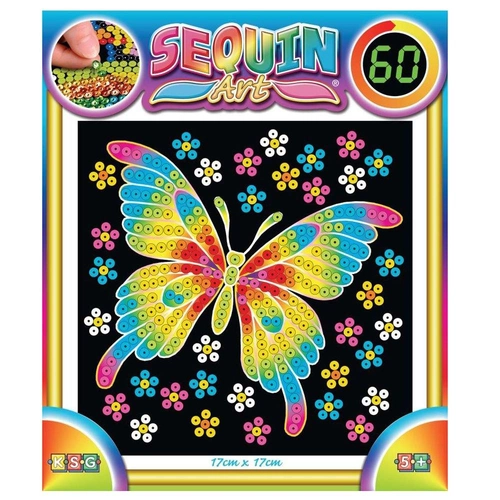 Детски творчески комплект Sequin Art Изкуство с пайети за 60 минути Пеперуда | PAT614