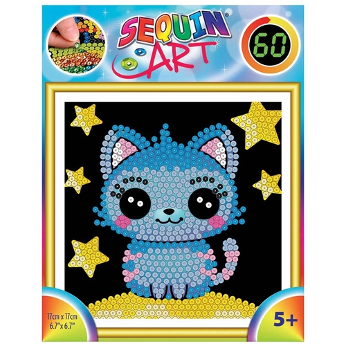 Детски творчески комплект Sequin Art Изкуство с пайети за 60 минути Коте | PAT618