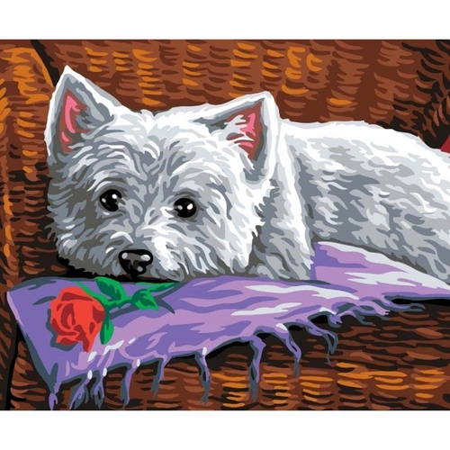 Детски комплект Sequin Art Рисуване по номера Кучето Ромео Голям размер | PAT625