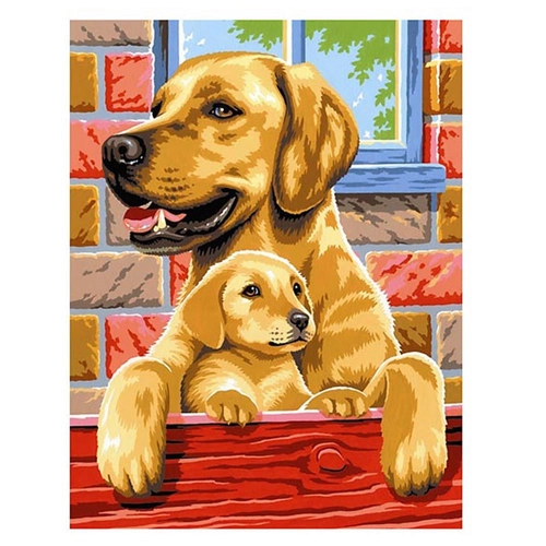 Детски комплект Sequin Art Рисуване по номера Две картини Кучета | PAT638