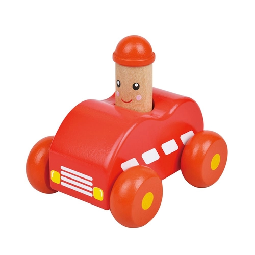 Бебешка червена количка със звук Бийп  - 1