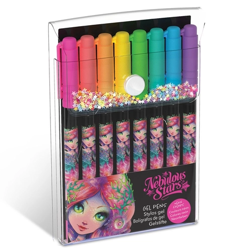 Комплект 8 бр. детски гел химикалки, неонови цветове | PAT683