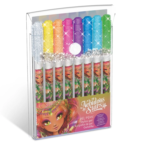 Комплект 8 бр. детски гел химикалки, цветове металик | PAT684