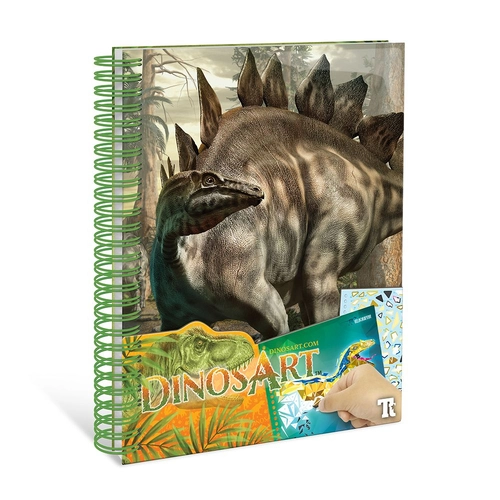 Детска творческа книга Рисуване със стикери Динозаври | PAT768
