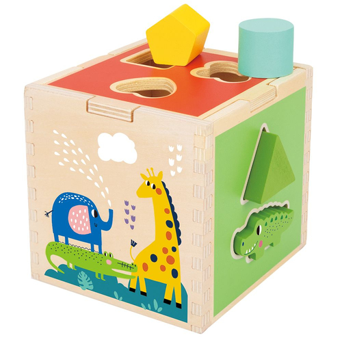 Детска играчка Дървен сортер с цветни форми и животни | PAT839