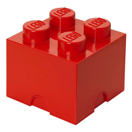 Детски игрален комплект кутия за съхранение Тухличка 4 Червен цвят | PAT1403
