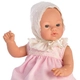 Детска кукла-бебе Коке с розова рокля с дантели  - 2