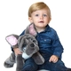 Детска играчка Плюшено легнало куче Френски булдог 32 см  - 3