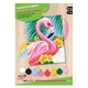 Детски комплект Sequin Art Рисуване по номера с акрилни бои Фламинго  - 1