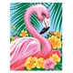 Детски комплект Sequin Art Рисуване по номера с акрилни бои Фламинго  - 2