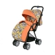 Бебешка комбинирана количка Salsa Prairie Song Оранжева на цветя  - 4