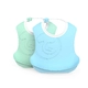 Комплект 2 броя бебешки лигавници в син и зелен цвят 