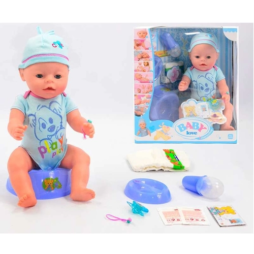 Детска кукла бебе с функции синьо | PAT1819