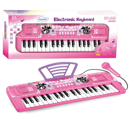 Детска розова йоника с микрофон 37 клавиша | PAT2031