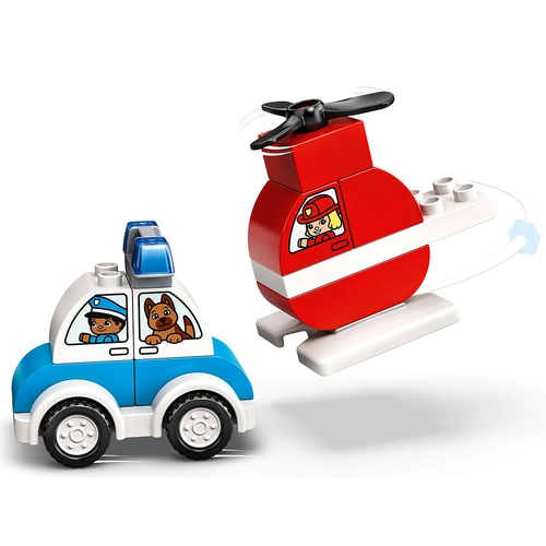 Детски конструктор Duplo Пожарникарски хеликоптер и полицейска кола | PAT2169