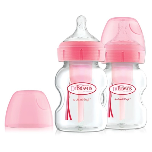Комплект 2бр. бебешки розови шишета Wide-Neck Options+ 150мл | PAT2223