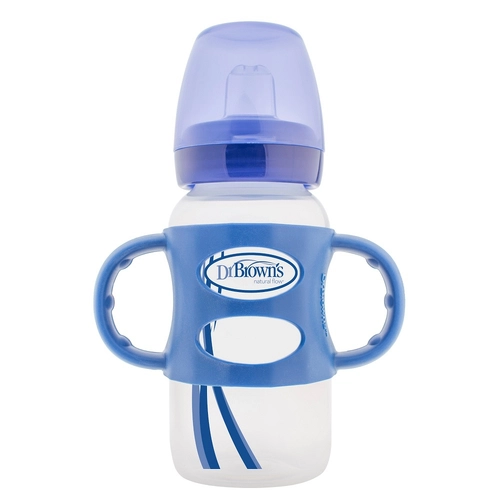 Бебешко синьо преходно шише Wide-Neck Options 2 в 1 270ml. | PAT2224