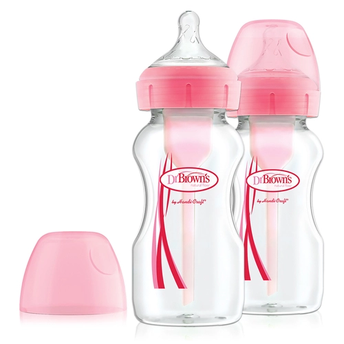 Комплект 2 бр. розови бебешки шишета Options+ РР 270 мл | PAT2232
