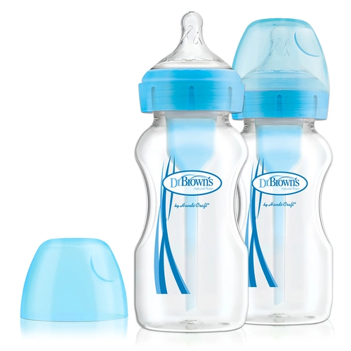 Комплект 2 бр. сини бебешки шишета Wide-Neck Options+ РР 270 мл | PAT2233