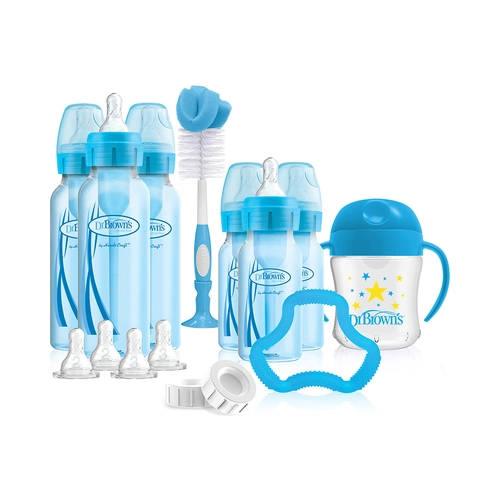 Подаръчен комплект сини бебешки шишета Options + | PAT2241