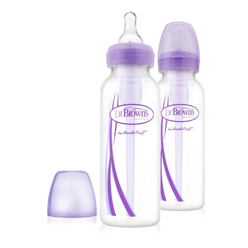 Комплект 2 бр. лилави бебешки шишета Narrow-Neck Options 250 ml. | PAT2250