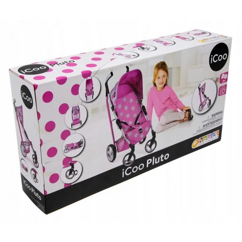 Детска количка за кукли iCoo Pluto Pink Dot Grey | PAT2381