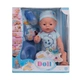 Детска кукла бебе с функции синьо  - 3
