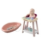 Детска кукла бебе със стол за хранене, вана и аксесоари  - 2