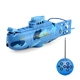 Детска синя подводница с дистанционно Mini със светлини  - 1