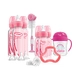 Подаръчен комплект розови бебешки шишета Options +  - 1