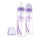 Комплект 2 бр. лилави бебешки шишета Narrow-Neck Options 250 ml.  - 1