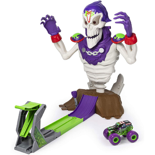 Детски игрален комплект Писта с изстрелвачка Monster Jam Grim Take Down