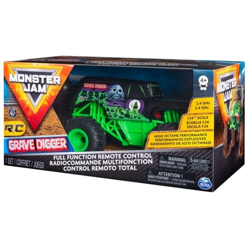 Детска играчка Джип с дистанционно Monster Jam 1:24 R/C Grave Digger | PAT2496