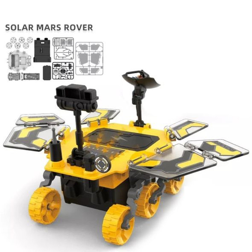 Детска играчка за сглобяване Жълт соларен робот Марсоход 46 части  | PAT2900
