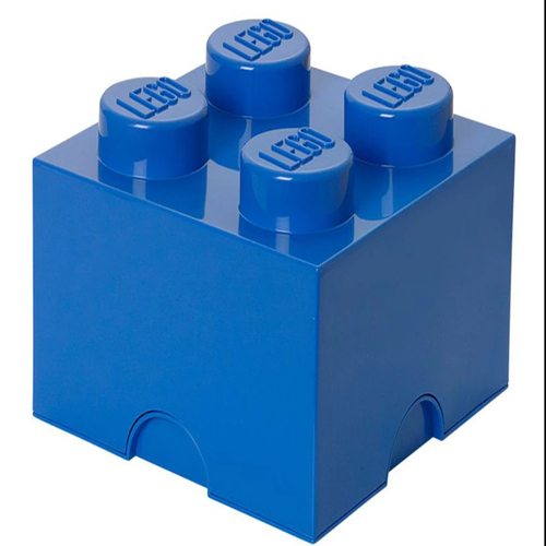 Детски игрален комплект кутия за съхранение Тухличка 4 син цвят | PAT2902